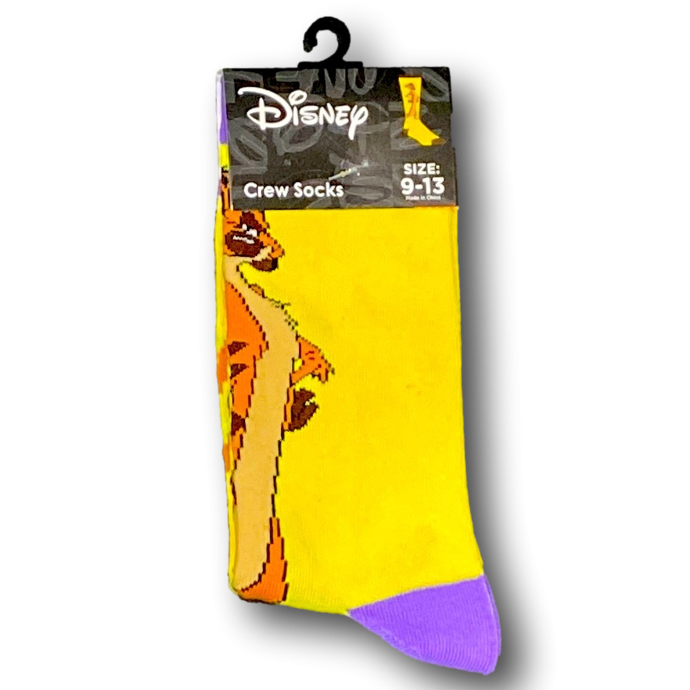3/$20 Disney The Lion King Timon Funny Novelty Crew Socks - NWT